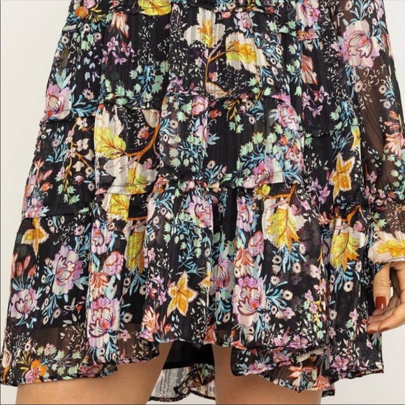 🆕 NWT Black Babydoll Balloon Sleeve Mini Dress S - Picture 8 of 13